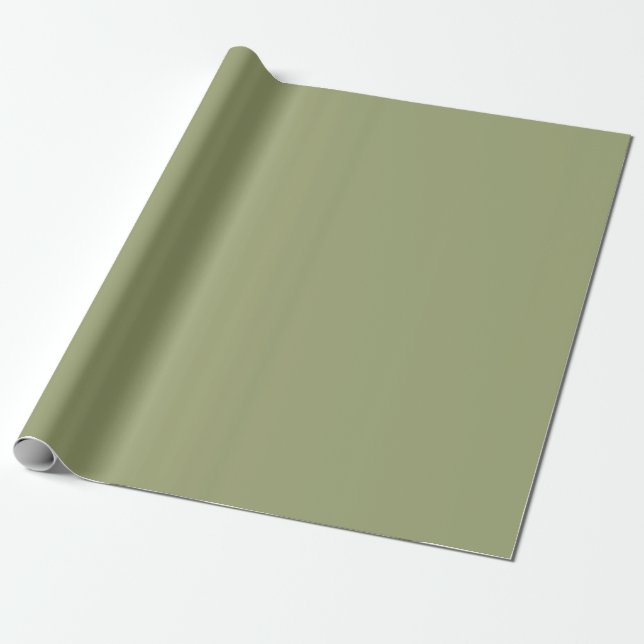 Papier Cadeau Couleur vert mousse atténué (Déroulé)