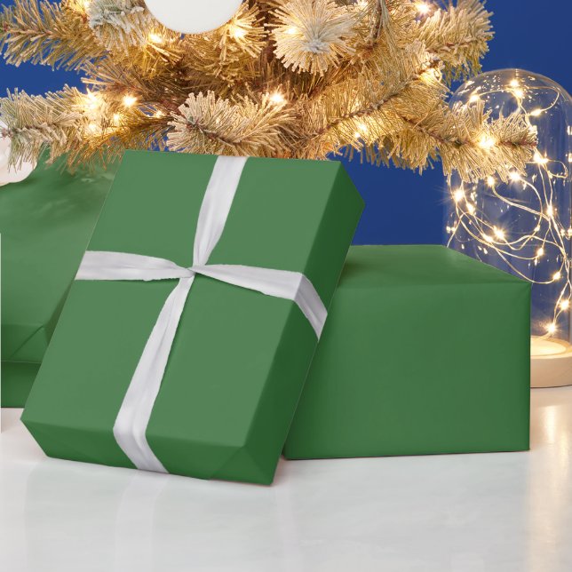 Papier Cadeau Couleur verte solide (Vacances)