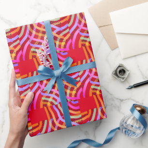 Papier Cadeau Couleurs abstraites - Joyeux