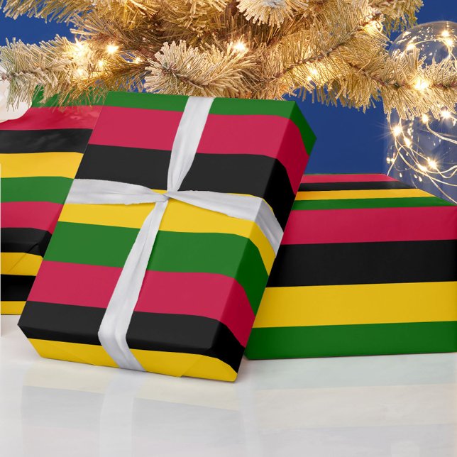 Papier Cadeau Couleurs africaines - Grandes Motifs (Créateur téléchargé)