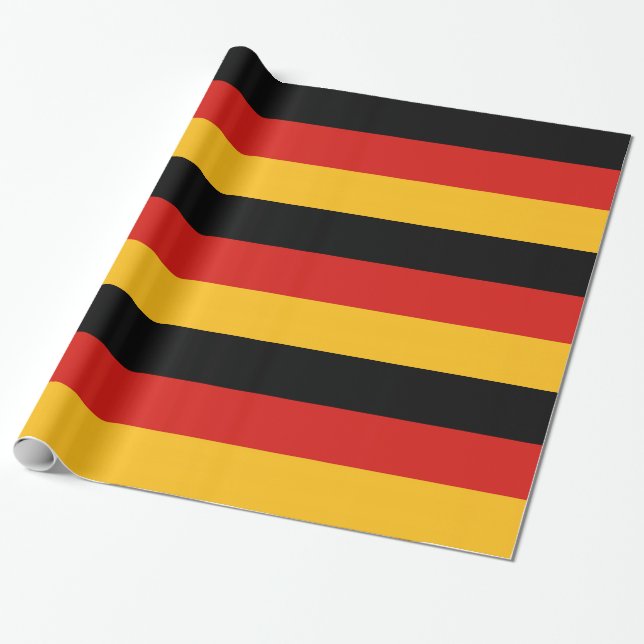 PAPIER CADEAU COULEURS ALLEMANDES DE DRAPEAU (Déroulé)