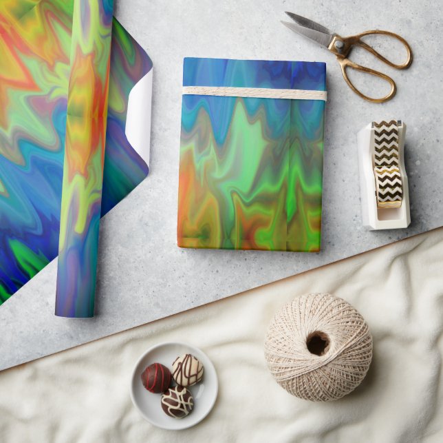 Papier Cadeau Couleurs Ardentes (Artisanat)