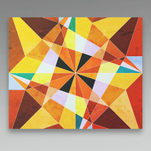 Papier Cadeau Couleurs chaudes Cool formes géométriques angulair