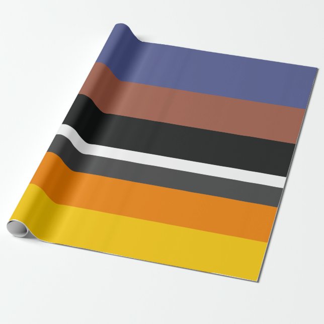 Papier Cadeau Couleurs chaudes Rectangles horizontales familière (Déroulé)