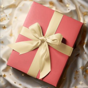 Papier Cadeau Couleurs classiques - Rouge doux - Rouleau solide