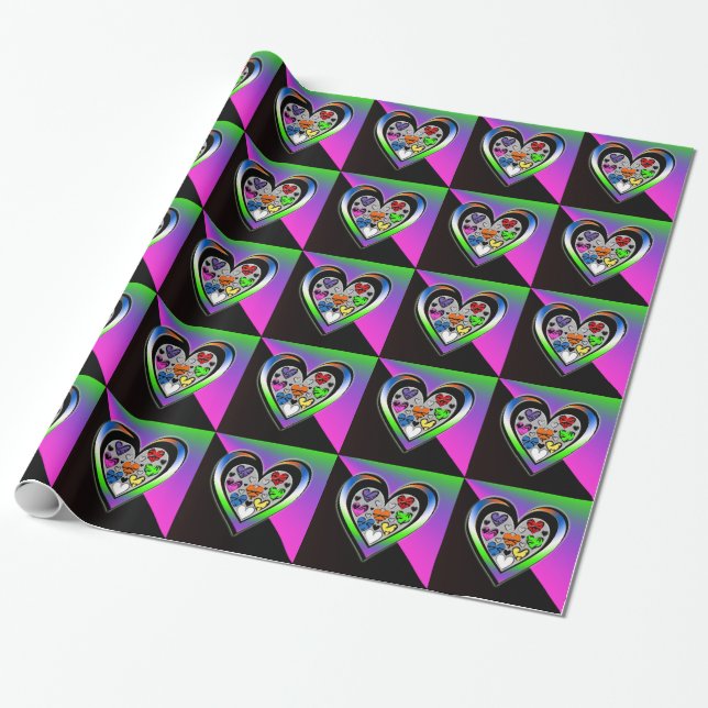 Papier Cadeau Couleurs d'amour (Déroulé)