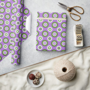 Papier Cadeau Couleurs de fierté genderqueer / fleur violette