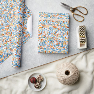 Papier Cadeau Couleurs d'été artistiques motif éclaboussure de p