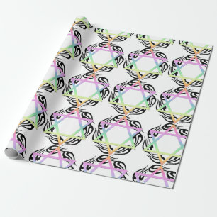 Papier Cadeau Couleurs d'étoile juives