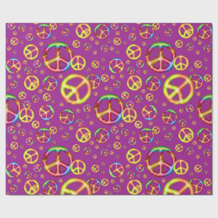 Papier Cadeau Couleurs folles pour enfants-PAIX OUVERT, Envelopp