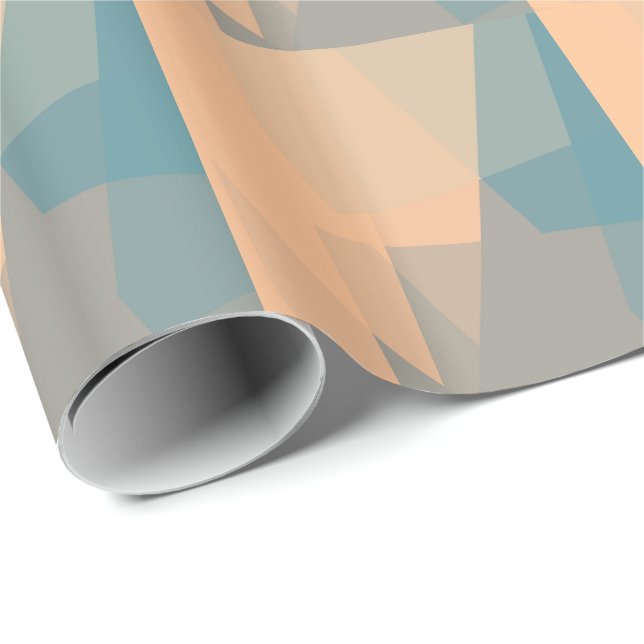 Papier Cadeau Couleurs modernes Mosaïque Motif géométrique #11 (Coin rond)