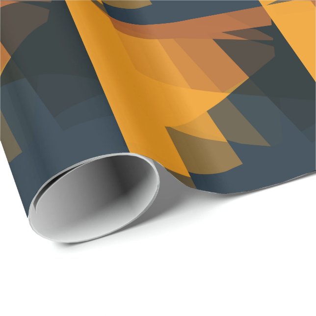 Papier Cadeau Couleurs modernes Mosaïque Motif géométrique #19 (Coin rond)