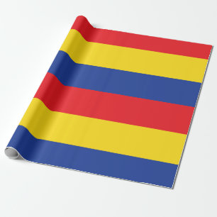 Papier Cadeau Couleurs primaires Rouge Jaune Bleu 1er anniversai