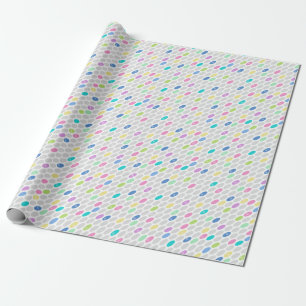 Papier Cadeau Couleurs rétro sans couture cercles design pois pa