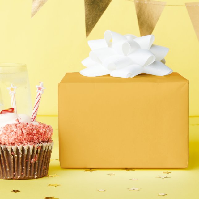 Papier Cadeau Couleurs solides - Or (Fête d'anniversaire)