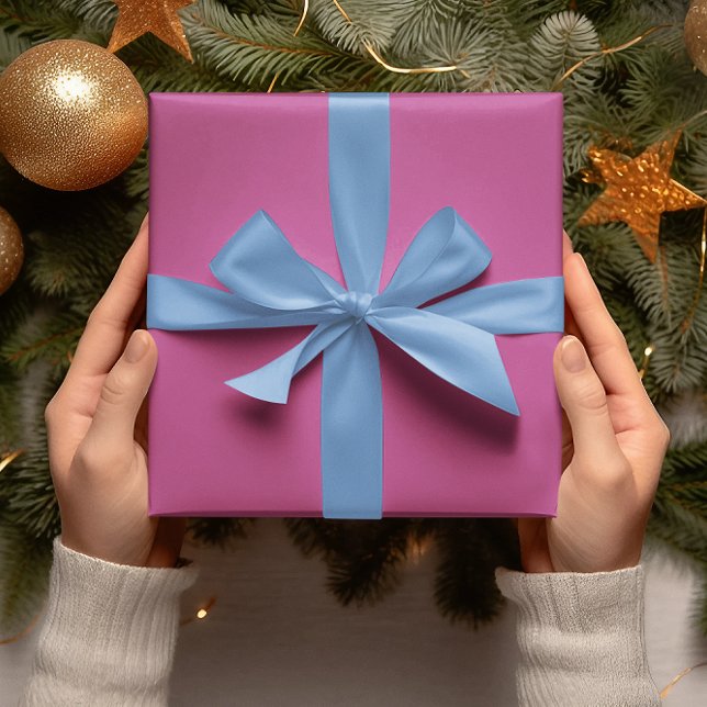 Papier Cadeau Couleurs Trend - Couleur Berry - Rouleau solide (Créateur téléchargé)