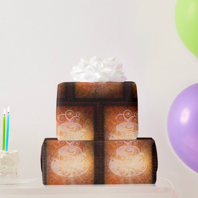 Papier Cadeau Coupe Artistique de café (Créateur téléchargé)