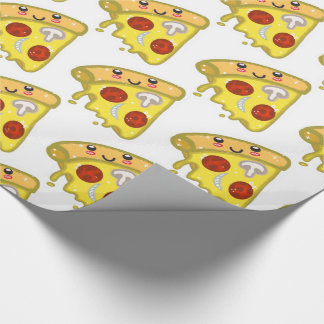 Papier Cadeau Coupe de pizza Kawaii Cute avec Pepperoni