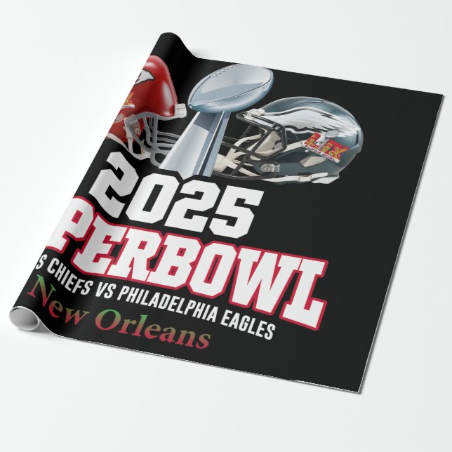 Papier Cadeau Coupe du Super Bowl 2025 (Déroulé)