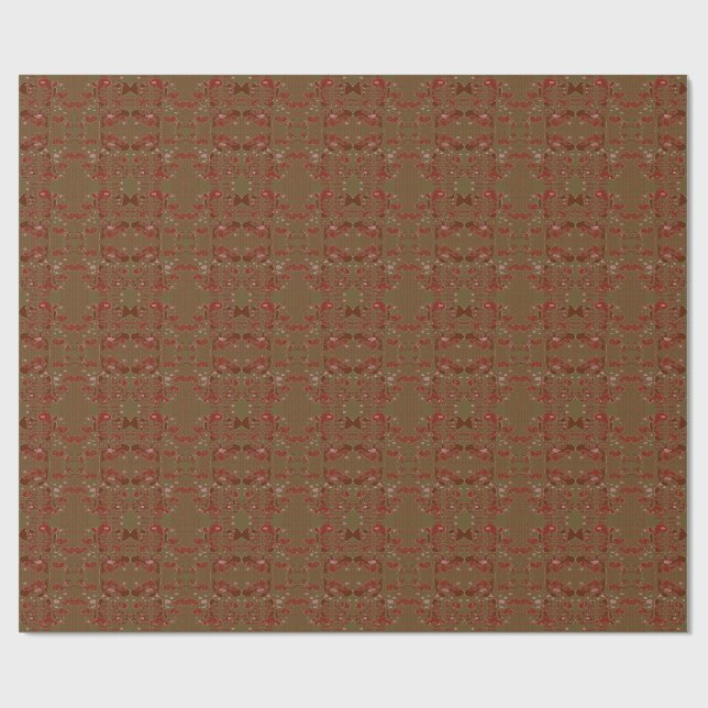 Papier Cadeau Coupes de fleurs en forme de cœur (Plat)