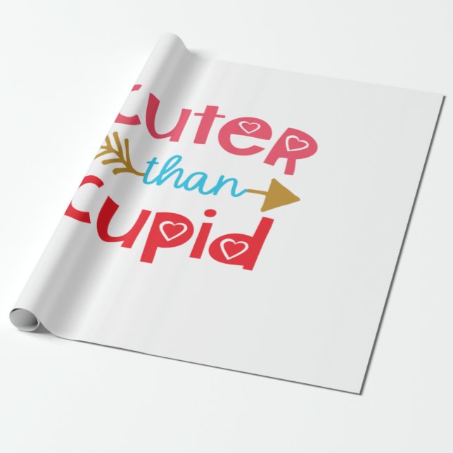 Papier Cadeau Couple Cadeau Plus doux que Cupid (Déroulé)