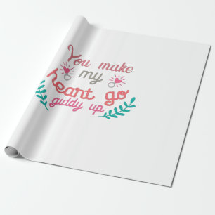 Papier Cadeau Couple Cadeau Vous Faites Mon Coeur Aller
