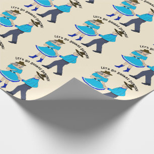 Papier Cadeau Couple de danse carrée