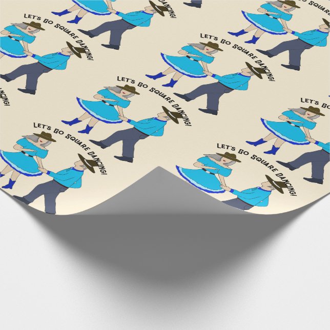 Papier Cadeau Couple de danse carrée (Coin)