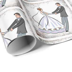 Papier Cadeau Couple de danse de mariage dansant