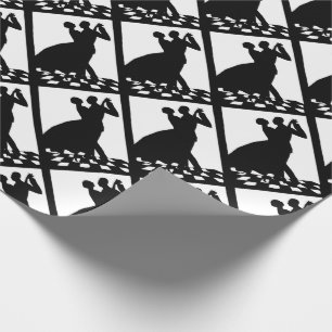 Papier Cadeau couple de silhouettes dansant dans l'impression so