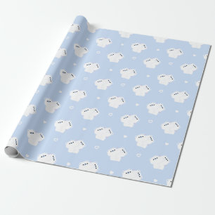 Papier Cadeau Couple d'ours polaire mignon