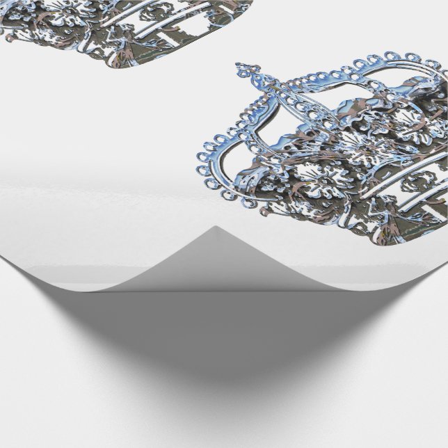 Papier Cadeau Couronne bleue (Coin)