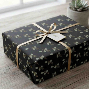 Papier Cadeau Couronne florale vintage Bohème botanique