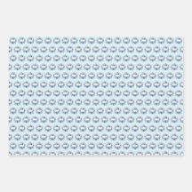 Papier Cadeau Couronne Petit Prince Bleu Royal