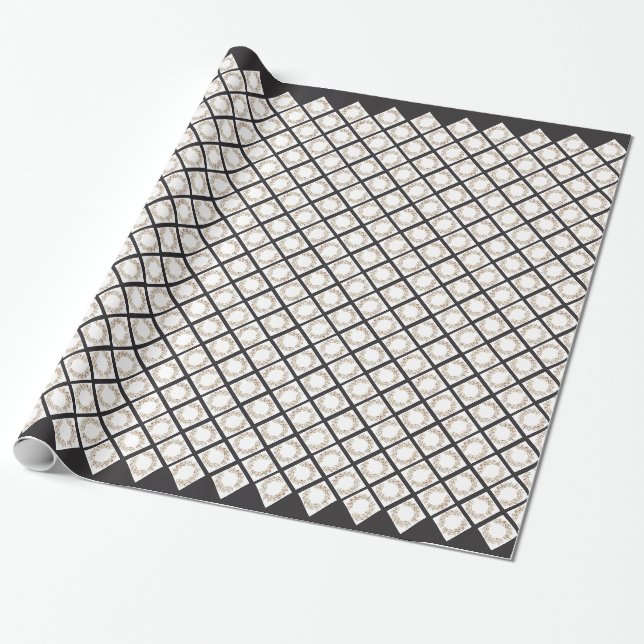 Papier Cadeau Couronnes de Noël (Déroulé)