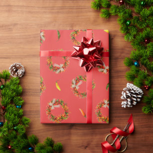 Papier Cadeau Couronnes de Piments Festif