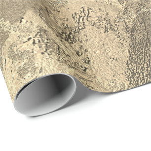Papier Cadeau Course métallique brillante de marbre d'or de