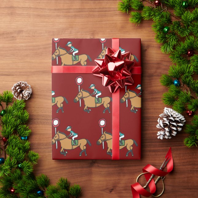 Papier Cadeau Courses de chevaux (Cadeau de vacances)