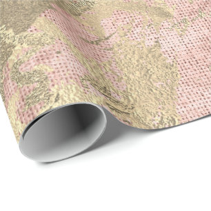 Papier Cadeau Courses métalliques de toile de marbre de