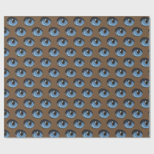 Papier Cadeau Coutume bleue de motif de plot réflectorisé