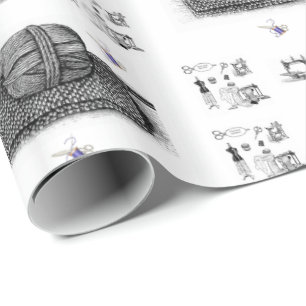 Papier Cadeau Couture du fil de papier à envelopper brillant