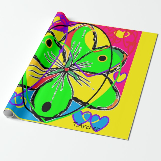 Papier Cadeau Couverture cadeau design fantaisie que Couleurs lu (Déroulé)