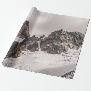 PAPIER CADEAU COUVERTURE DE LA MONTAGNE PAR NEIGE
