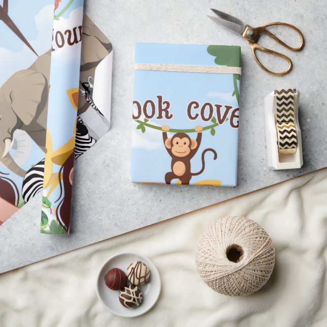 Papier Cadeau Couverture de livre | Promotion de lancement de li (Artisanat)