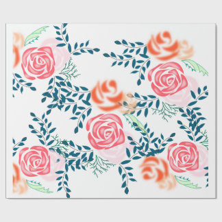 Papier Cadeau Couverture Florale : Un Enveloppement Cadeau