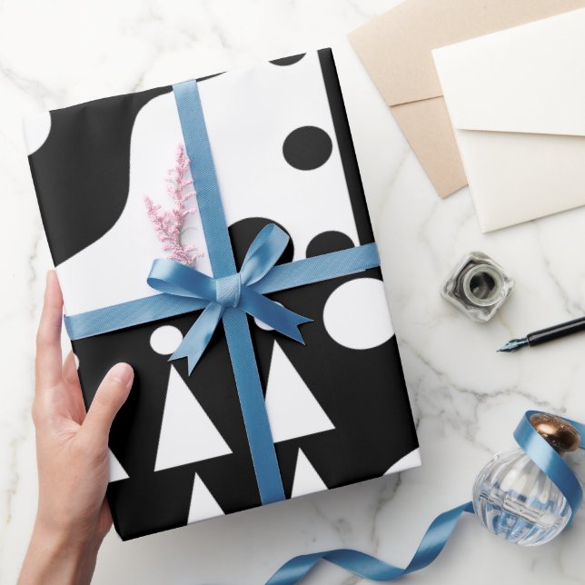Papier Cadeau Couverture Rétro (noir et blanc) (Cadeaux)