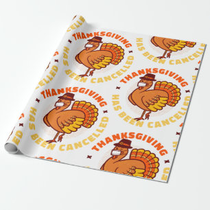 Papier Cadeau covid thanksgiving annulé le verrouillage de la qu