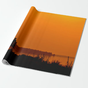 Papier Cadeau Cowboy Hommes équitation au coucher du soleil Vint