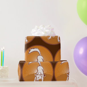 Papier Cadeau Coyote Retro Sunset Vintage Wilderness Animal Art