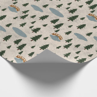 Papier Cadeau Cozy Forest Village Wrapping Paper